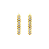 925 Silber Ohrhänger – Stacked Zirkonia Gold
