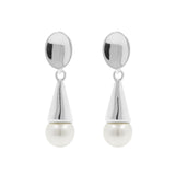 925 Silber Ohrstecker-Hänger – Pearl Cone Silber