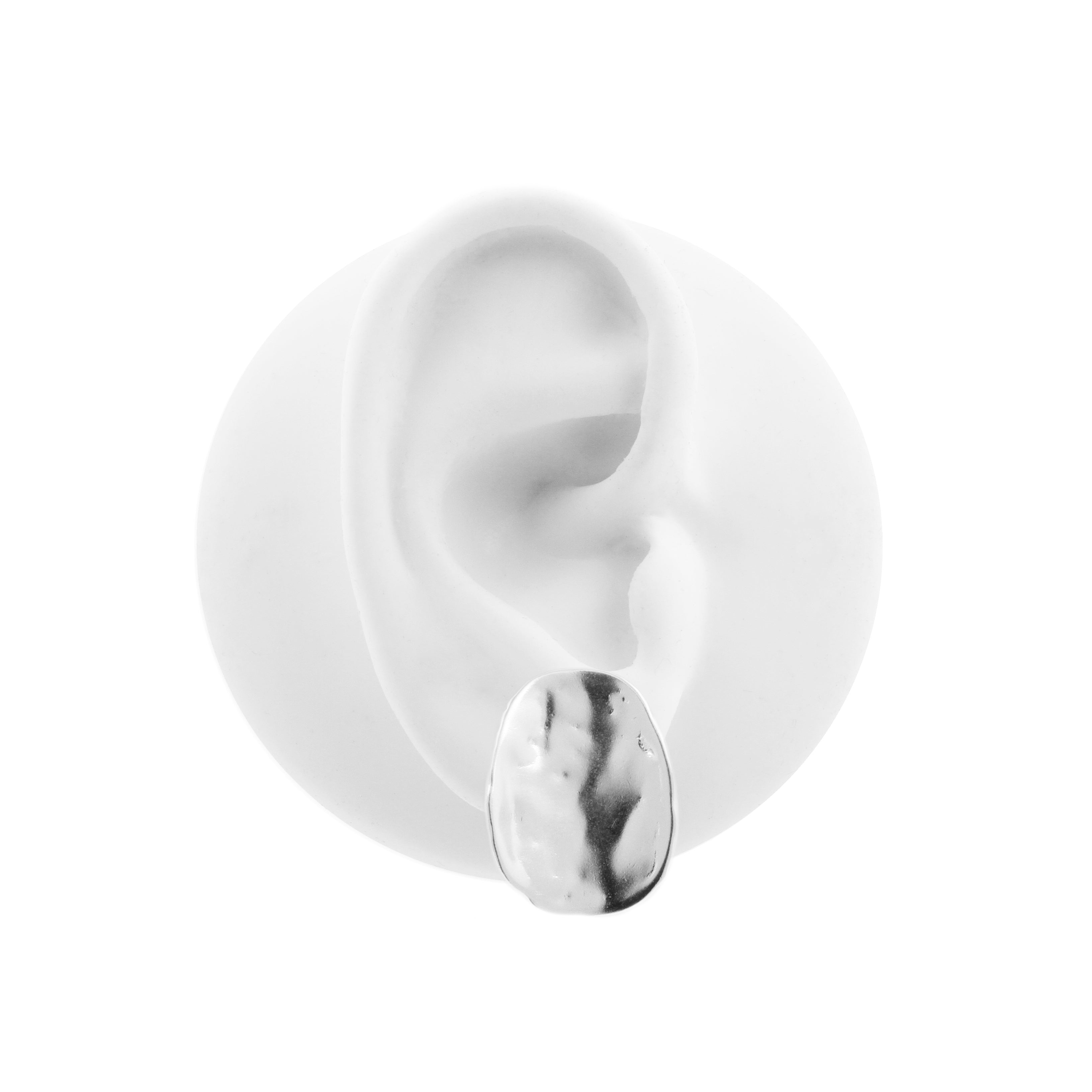 925 Zilver Oorstekers - Organic Disc Zilver