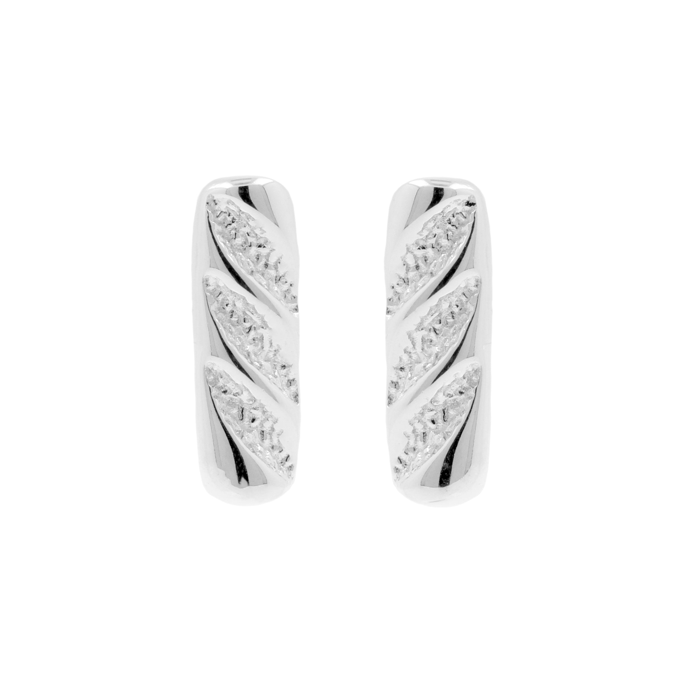 925 Zilver Oorstekers - Baguette Zilver