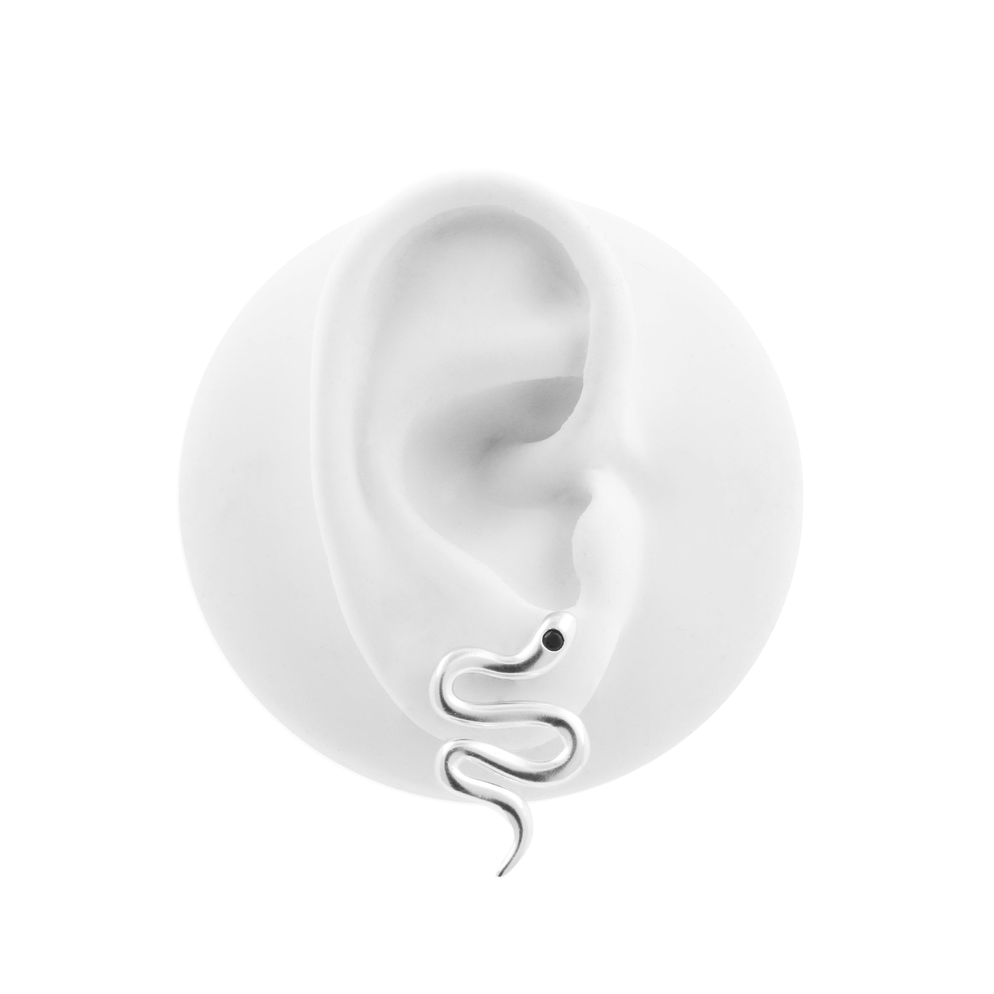 925 Zilver Oorstekers - Snake Zilver