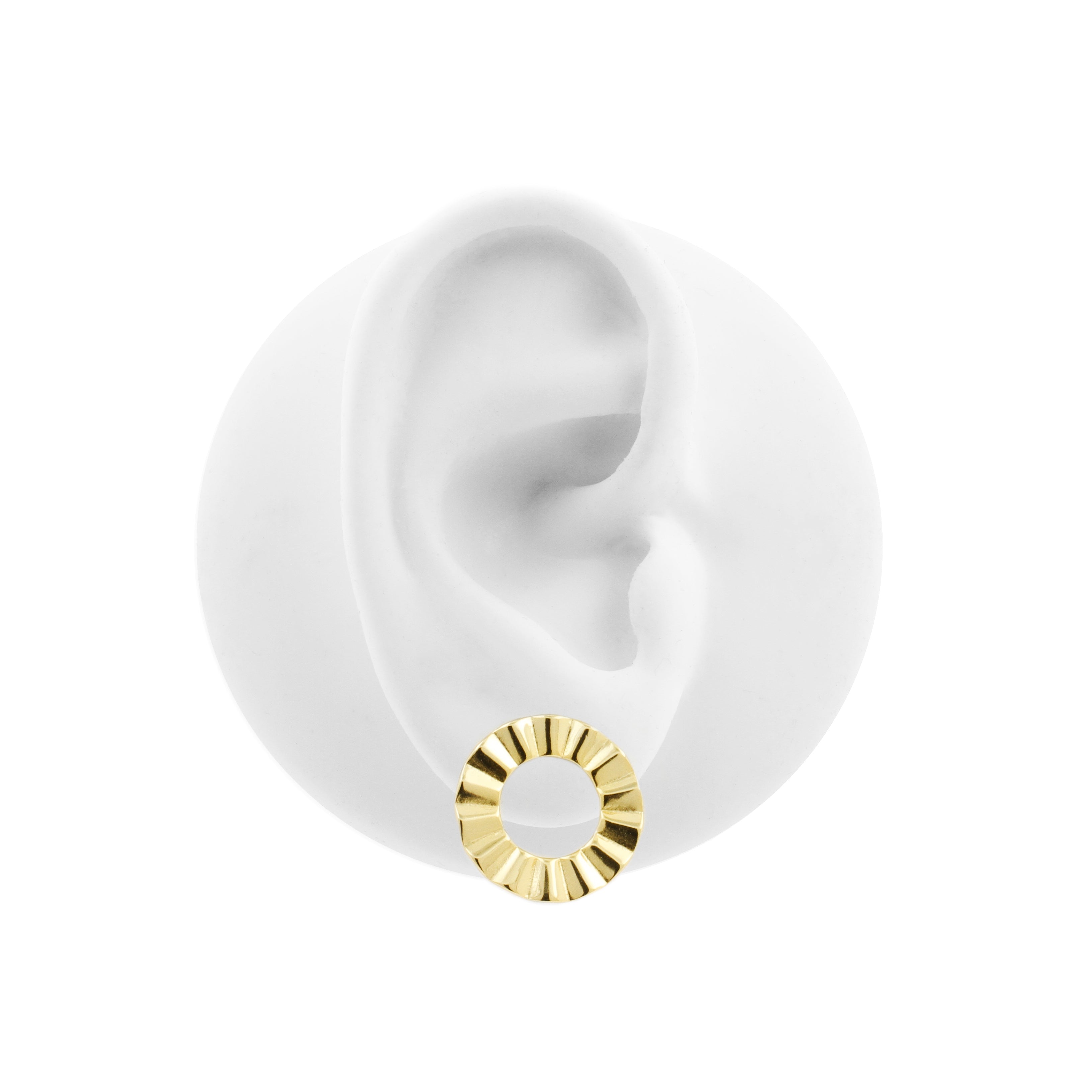 925 Silver Earstuds - Radiant Gold