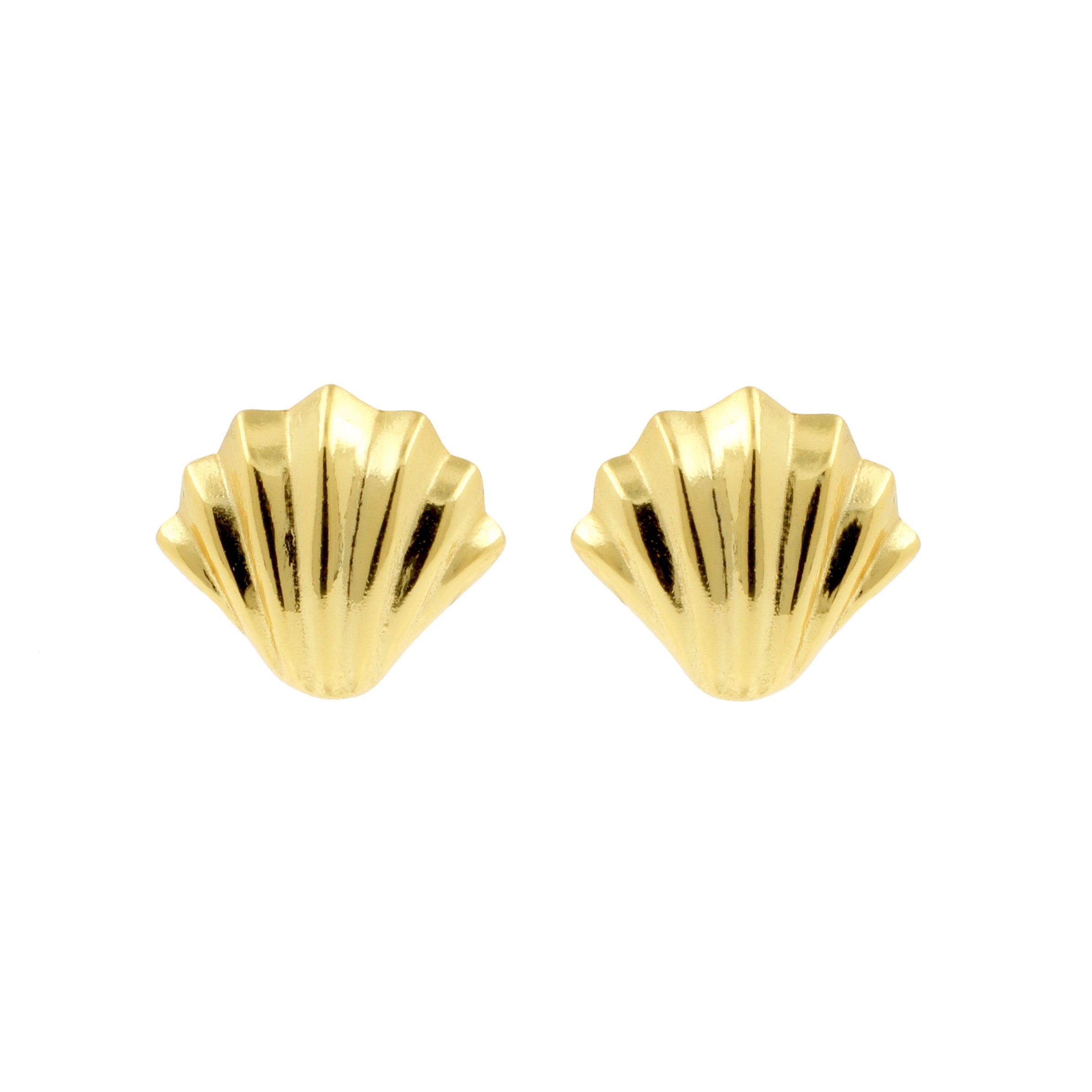 925 Zilver Oorstekers - Shell Goud