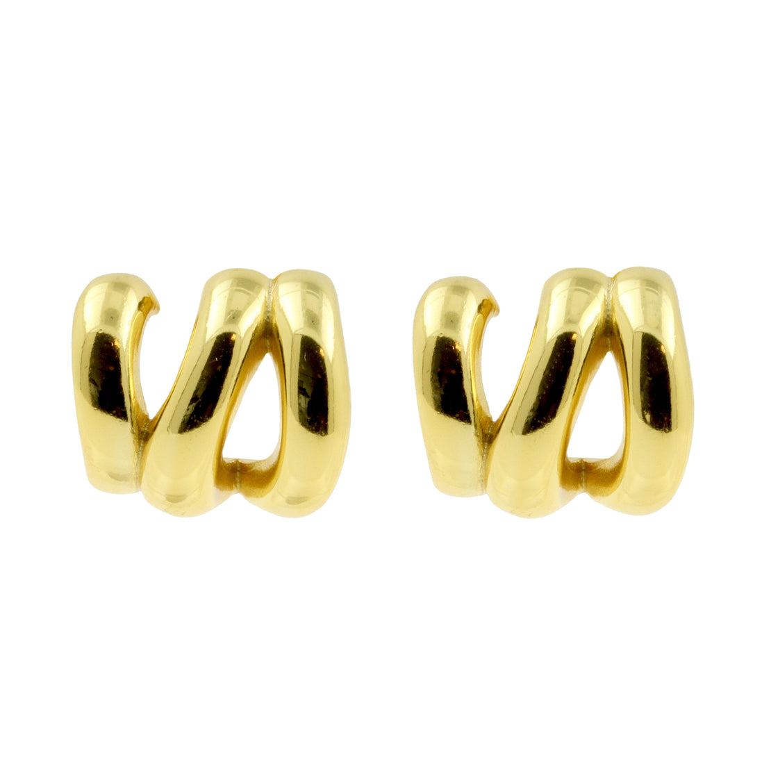 925 Zilver Oorstekers - Twisted Goud