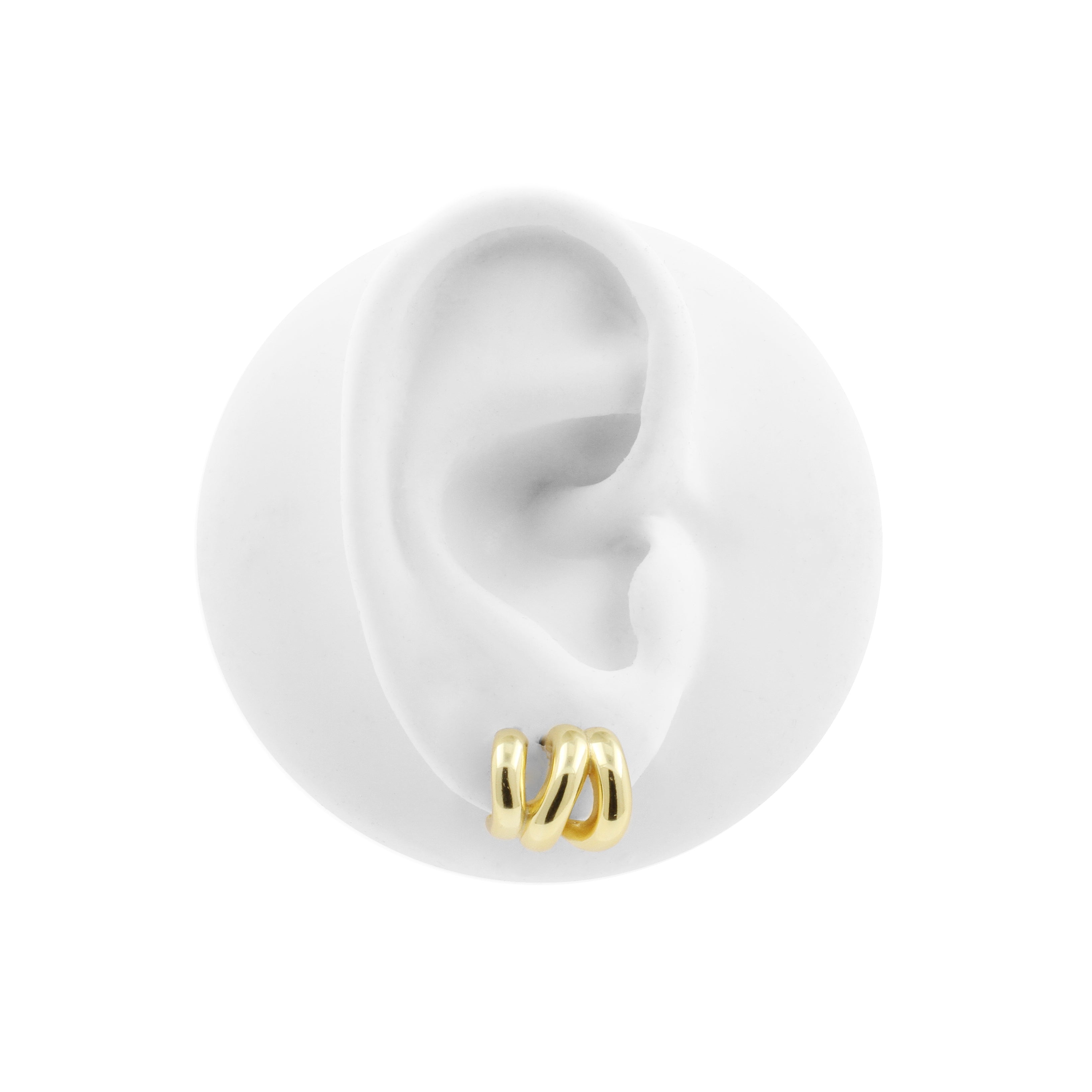 925 Zilver Oorstekers - Twisted Goud