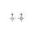 925 Silver Earstuds With Clear Gems - Silver