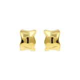 925 Silber Ohrstecker – Gewellter Bangle – Gold