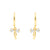 925 Silver 925 Silver Ear Hoops - Bow Ties Gold