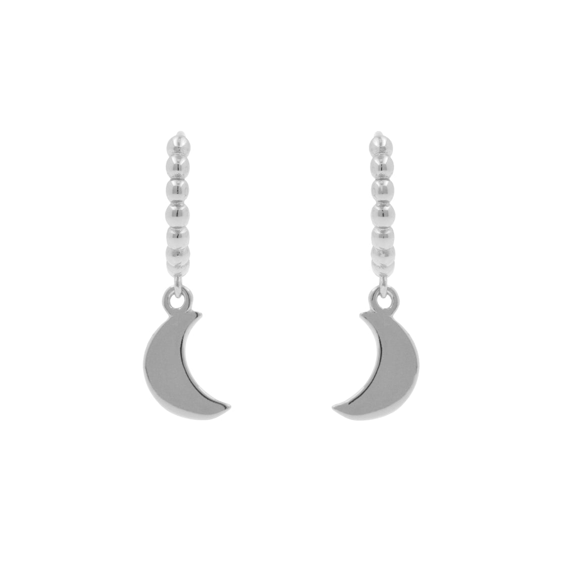925 Zilver Oorringen - Maan Zilver