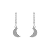 925 Silber Creolen - Mond Silber
