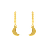 925 Silber Creolen - Mond Gold