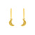 925 Silver 925 Silver Ear Hoops - Moon Gold