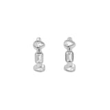 925 Silber Creolen – Verschlungene Zirkonia Silber