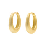 925 Silber Creolen - Ellipse Mattgold