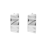925 Silber Creolen – Pyramiden-Bangle Silber