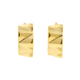 925 Silber Ohrringe – Pyramide Armreif Gold
