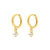 925 Zilver Oorringen - Parel Hanger Goud