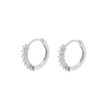 925 Silber Creolen – Runde Zirkonias Silber