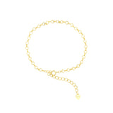 925 Silberarmband mit herzförmigen Gliedern Gold