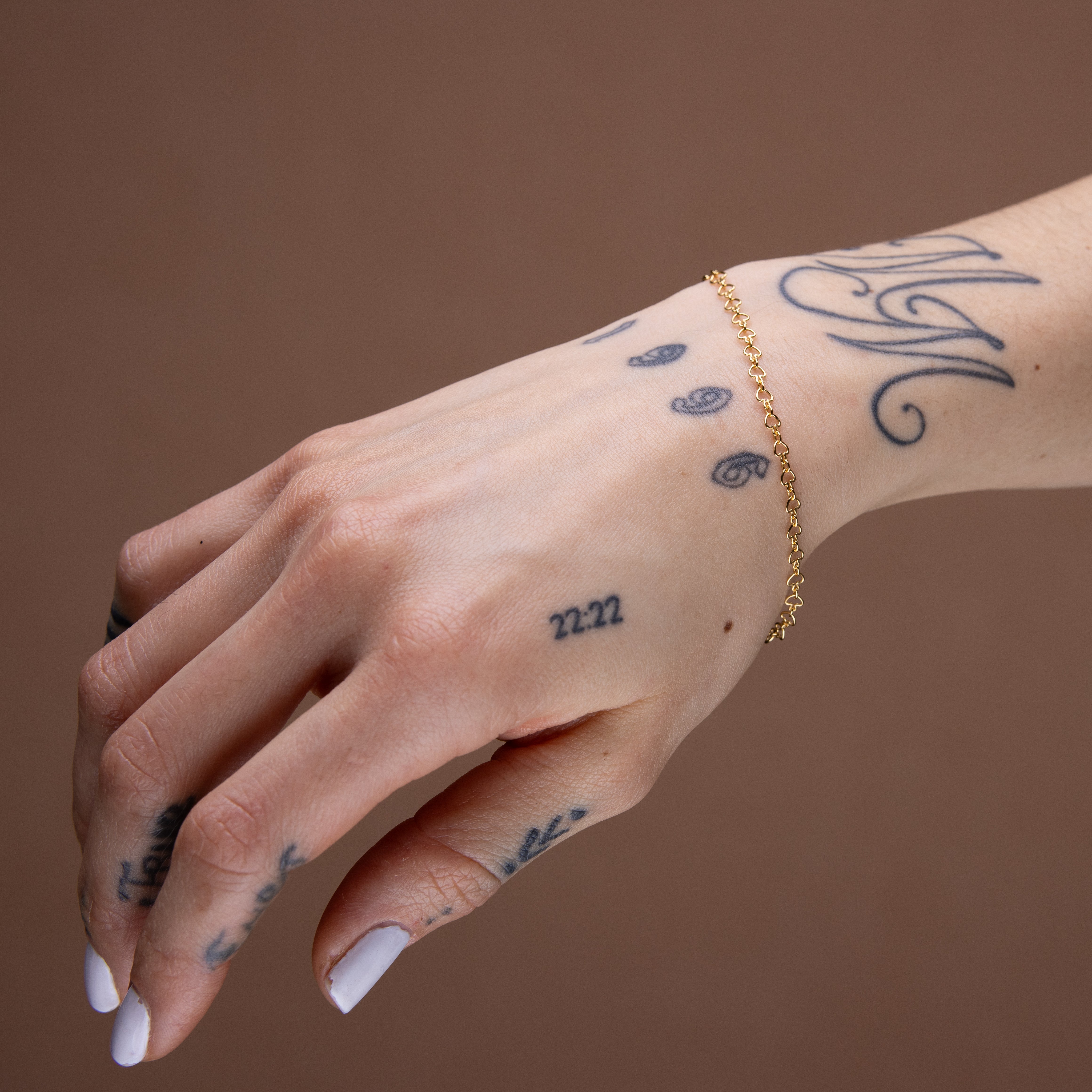925 Zilver Armband Met Hartvormige Schakeltjes Goud