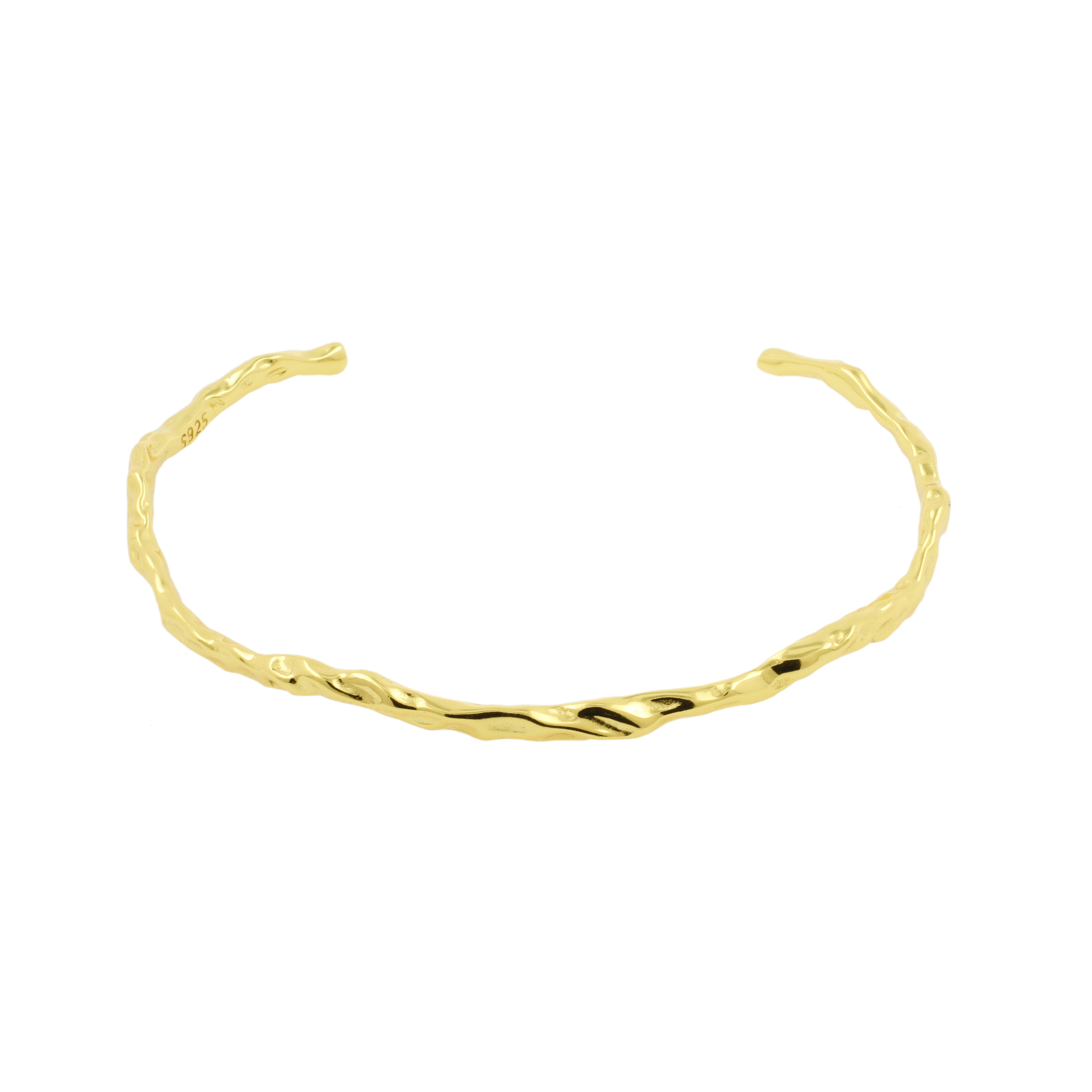 925 Zilver Armband Bangle Verstelbaar Goud