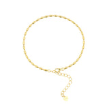 925 Silberarmband Pebble Gold