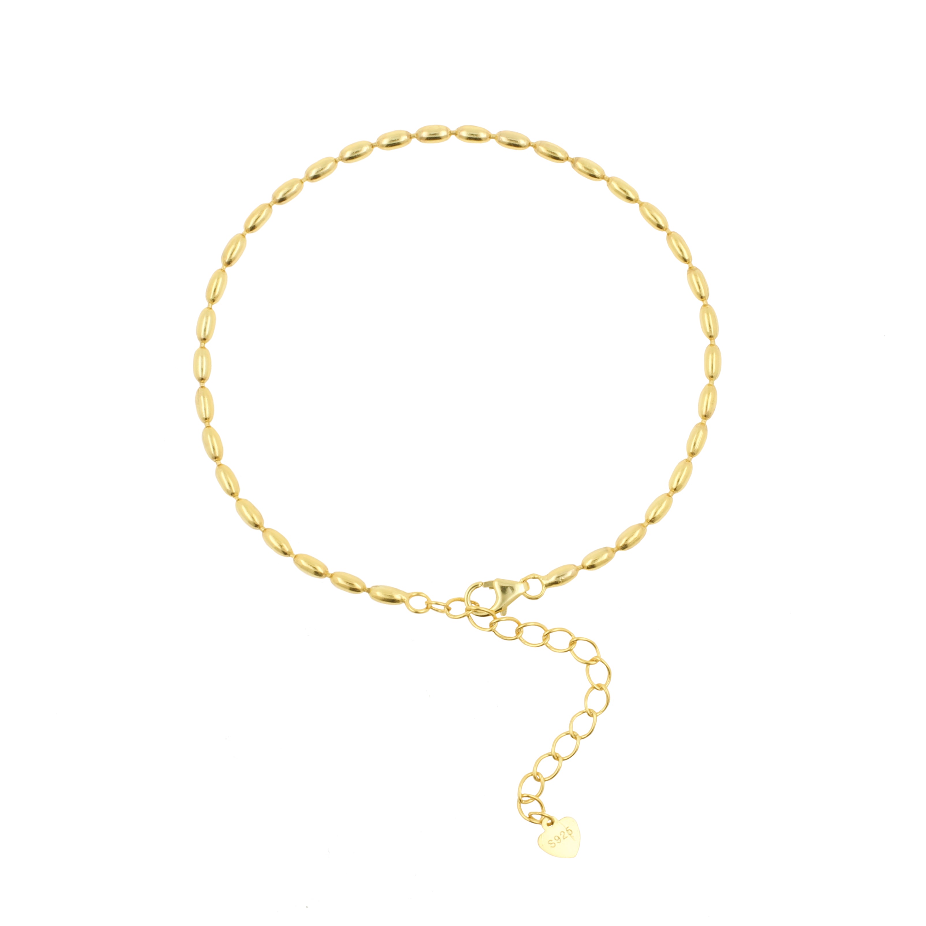 925 Zilver Armband Pebble Goud
