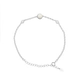 925 Silberarmband mit Perle und Zirkonia Silber