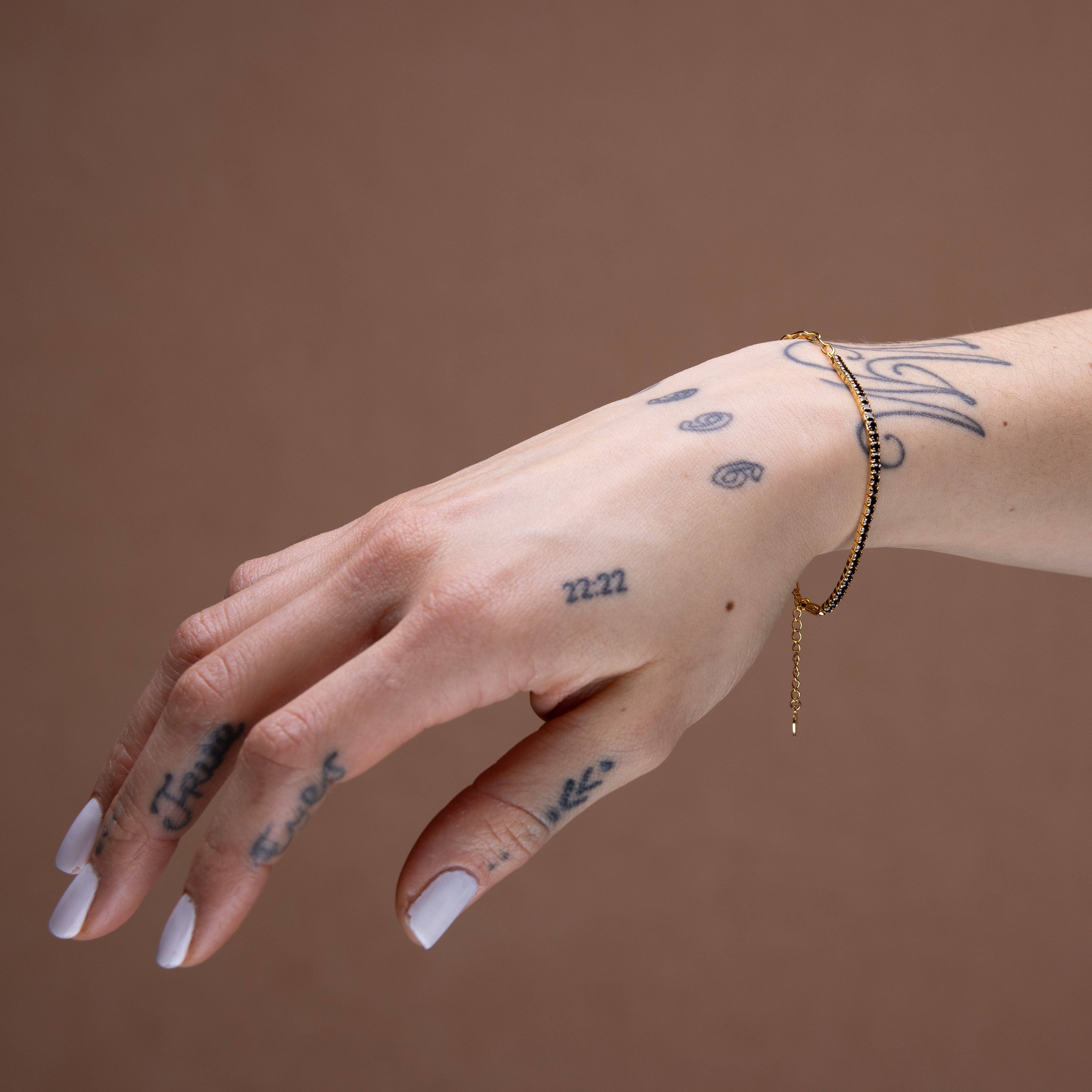 925 Zilver Armband Met Vierkante Zirkonia Steentjes Goud