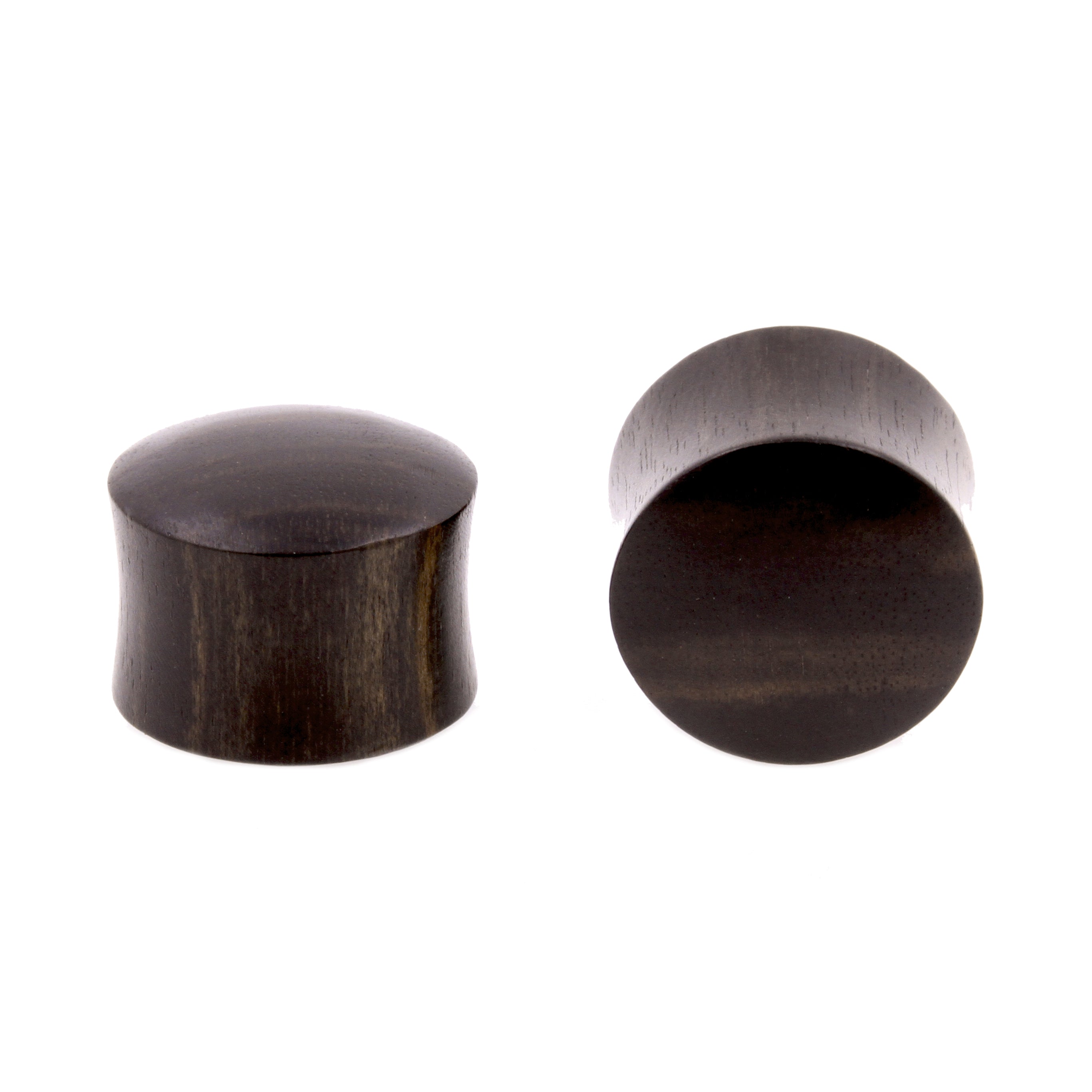 Houten Domed Plug - Areng Zwart