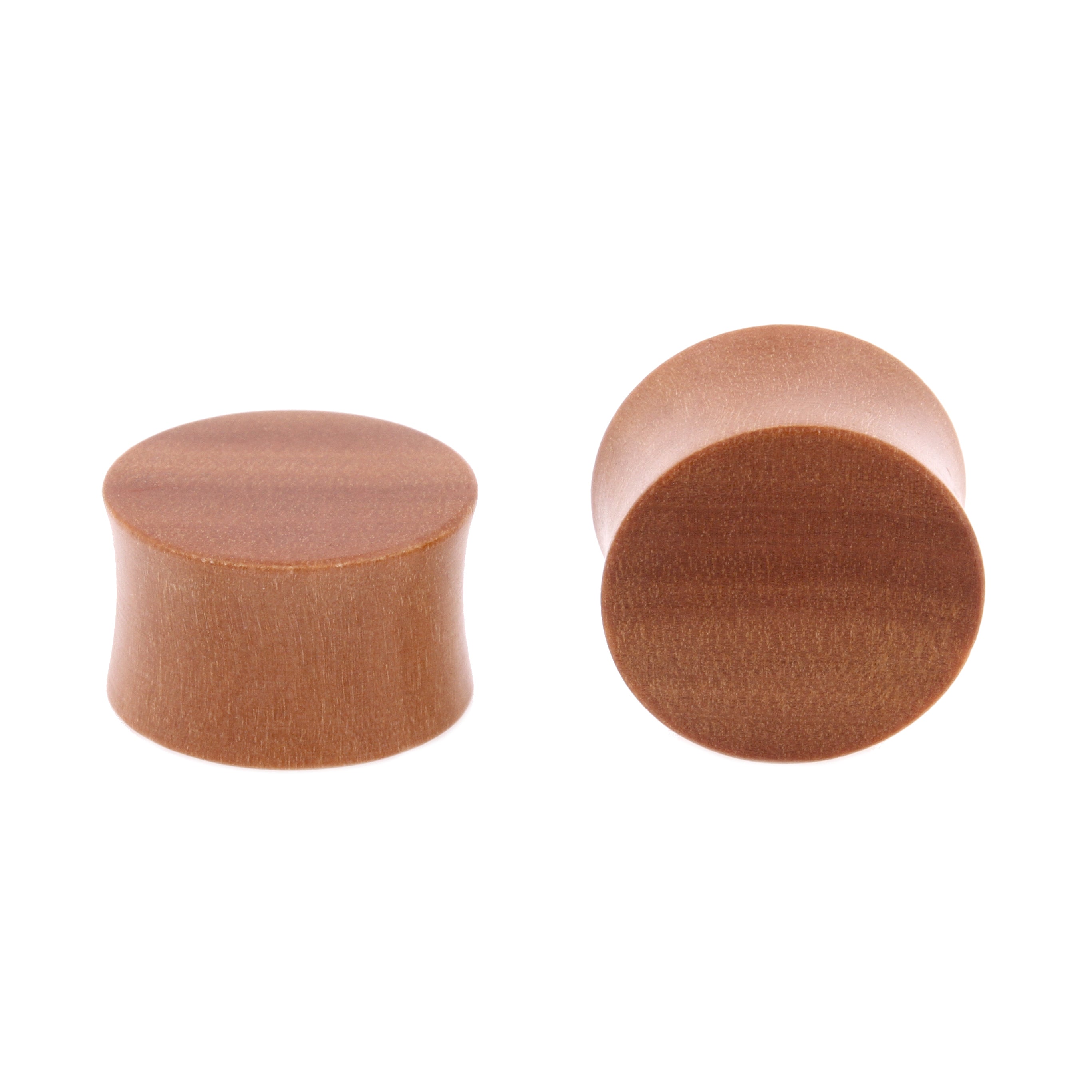 Houten Flat Plug - Sawo Roodbruin