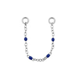 Chirurgischer Stahl-Piercingkette – Dunkelblaues Emaille