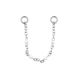 Chirurgischer Stahl Piercingkette - Emaille Weiß