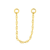 Chirurgischer Edelstahl-Piercingkette Gold