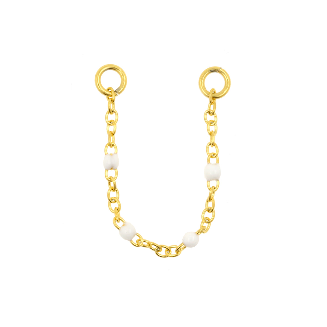 Chirurgisch Stalen Piercing Ketting - Emaille Goud
