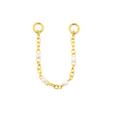 Chirurgischer Edelstahl-Piercingkette - Emaille Gold
