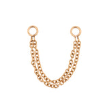 Chirurgischer Stahl Piercing-Kette - Double Roségold