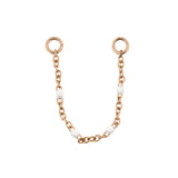 Chirurgischer Stahl Piercing-Kette – Emaille Roségold