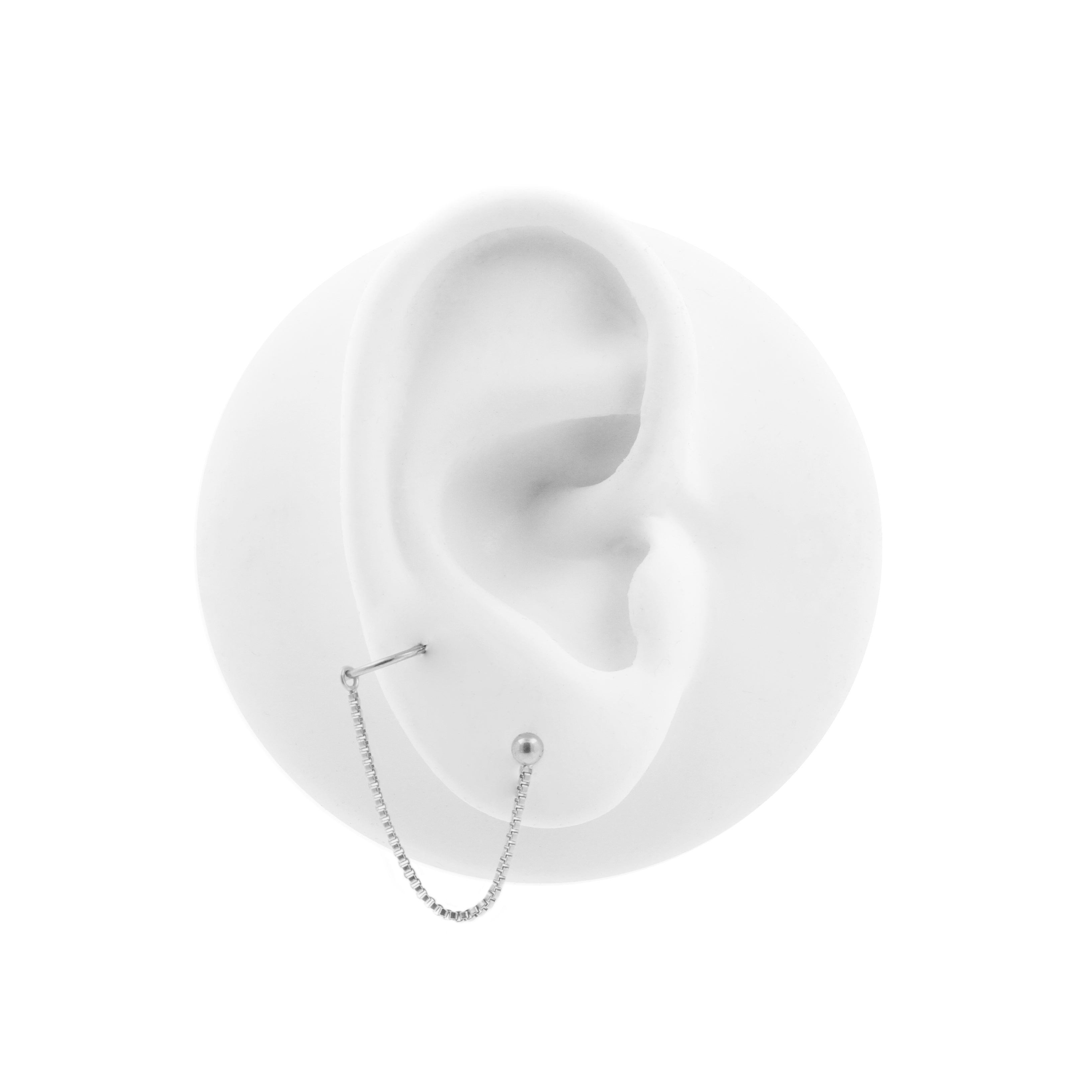 Chirurgisch Staal Piercing Kettinkje Zilver
