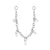 Chirurgisch Staal Piercing Kettinkje Met Hangende Zirkonia Zilver