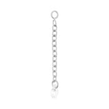 Chirurgischer Stahl Click-Ring-Anhänger-Kette mit Zirkonia – Einzel Silber