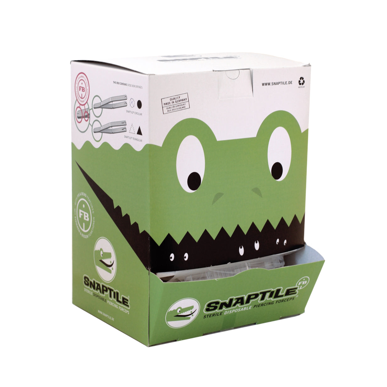 Kunststof Omdoos - Steriel Verpakte Piercing Forceps Rond - 100 stuks Zwart