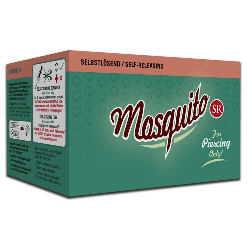 Mosquito Piercing Needle - Self Releasing 18g (50 Pieces) Green
