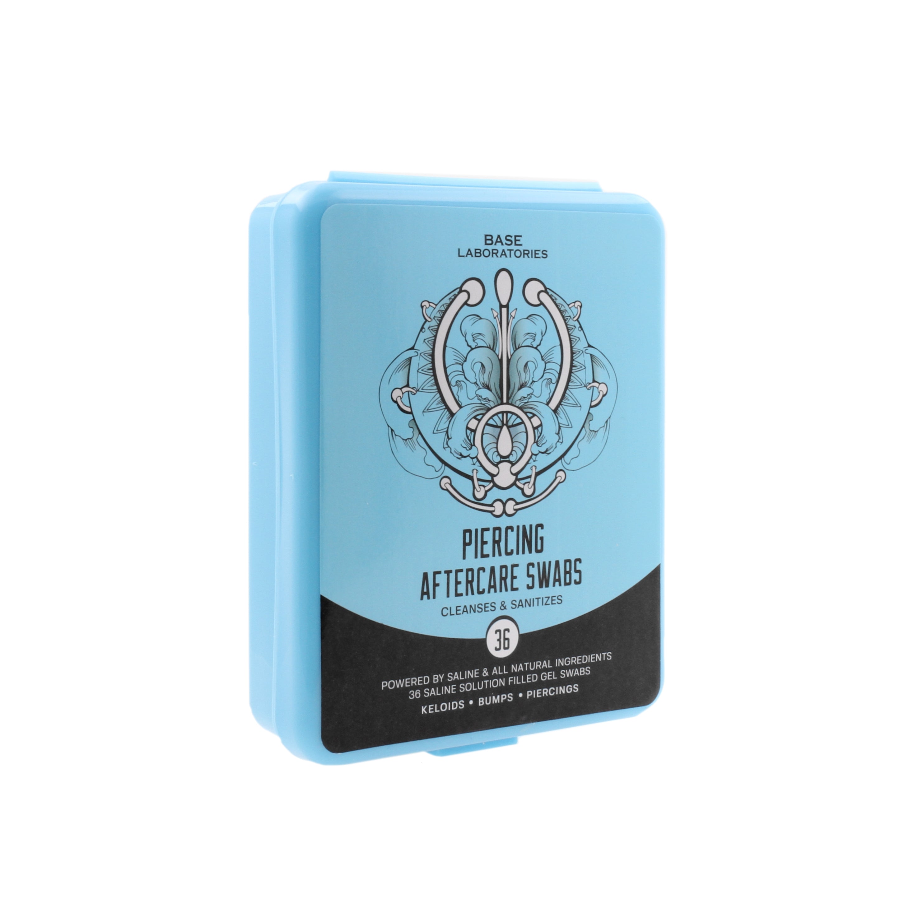 Aftercare wattenstaafjes met zoutoplossing - Base Laboratories - 36 stuks