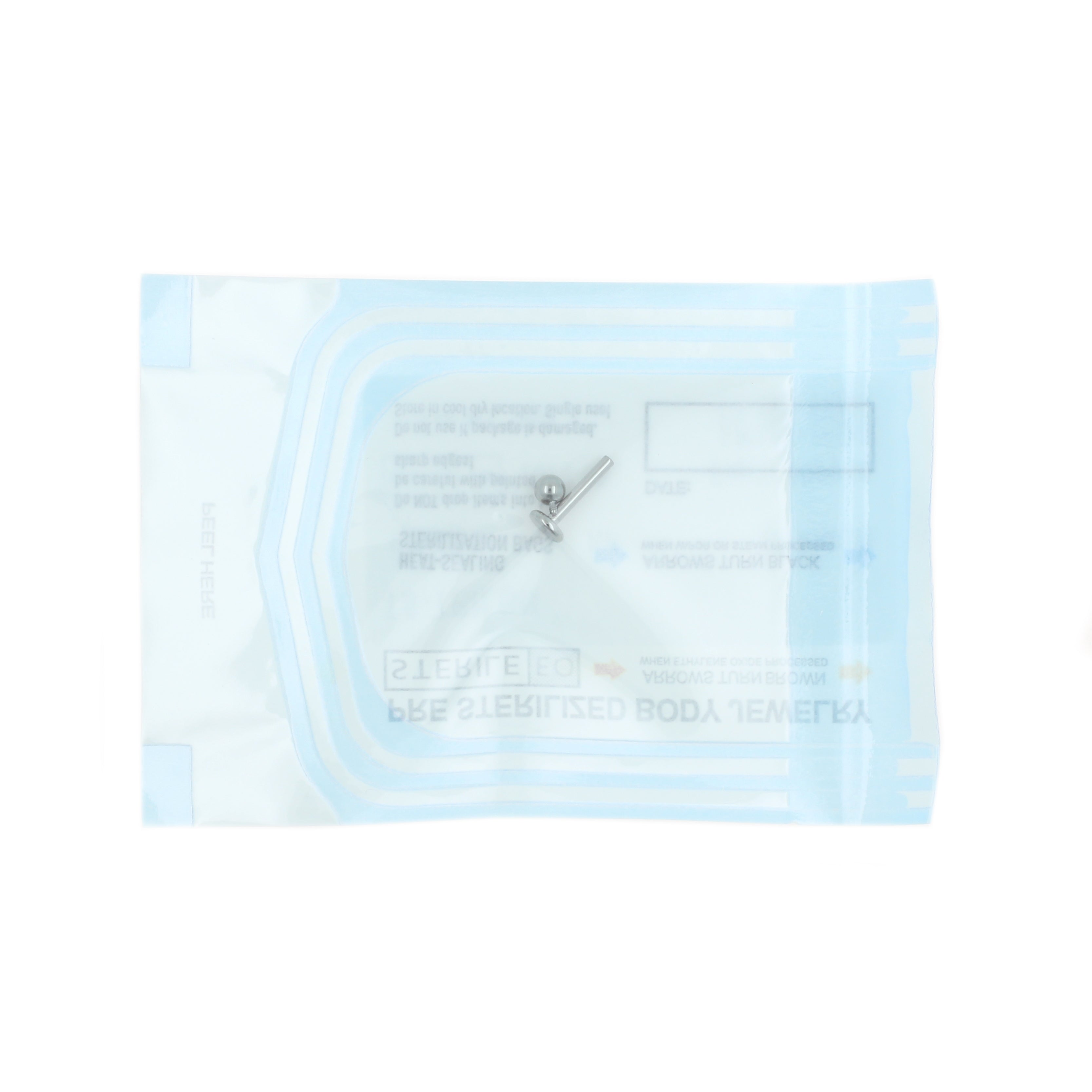 Titanium Labret Stud - Gesteriliseerd (10 stuks) Zilver