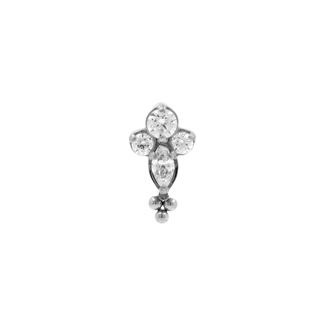 Titanium Zirconia Ornamental Cluster - Silver