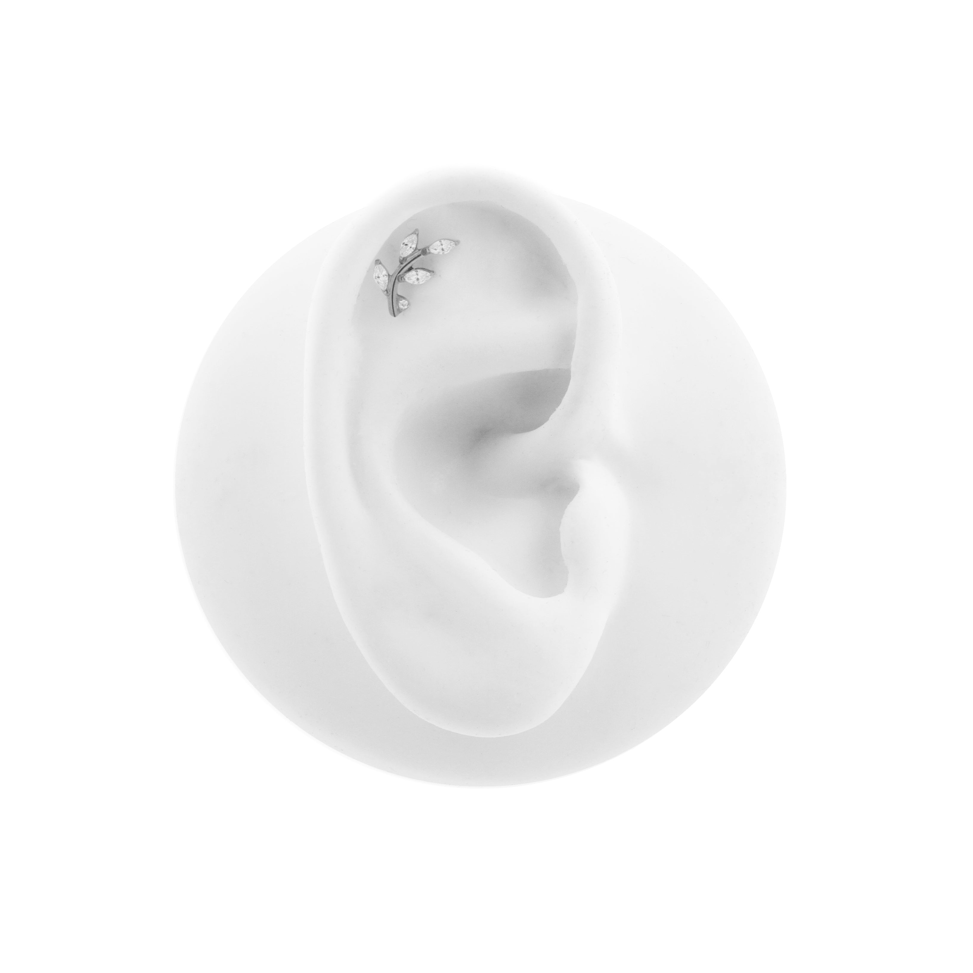 Titanium Zirconia Leaf Vine - Silver