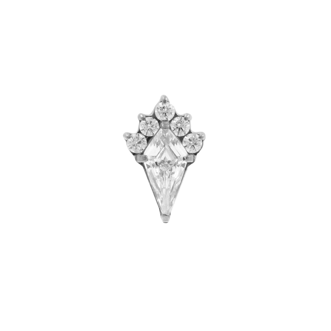 Titanium Zirkonia Ruit Cluster - Zilver