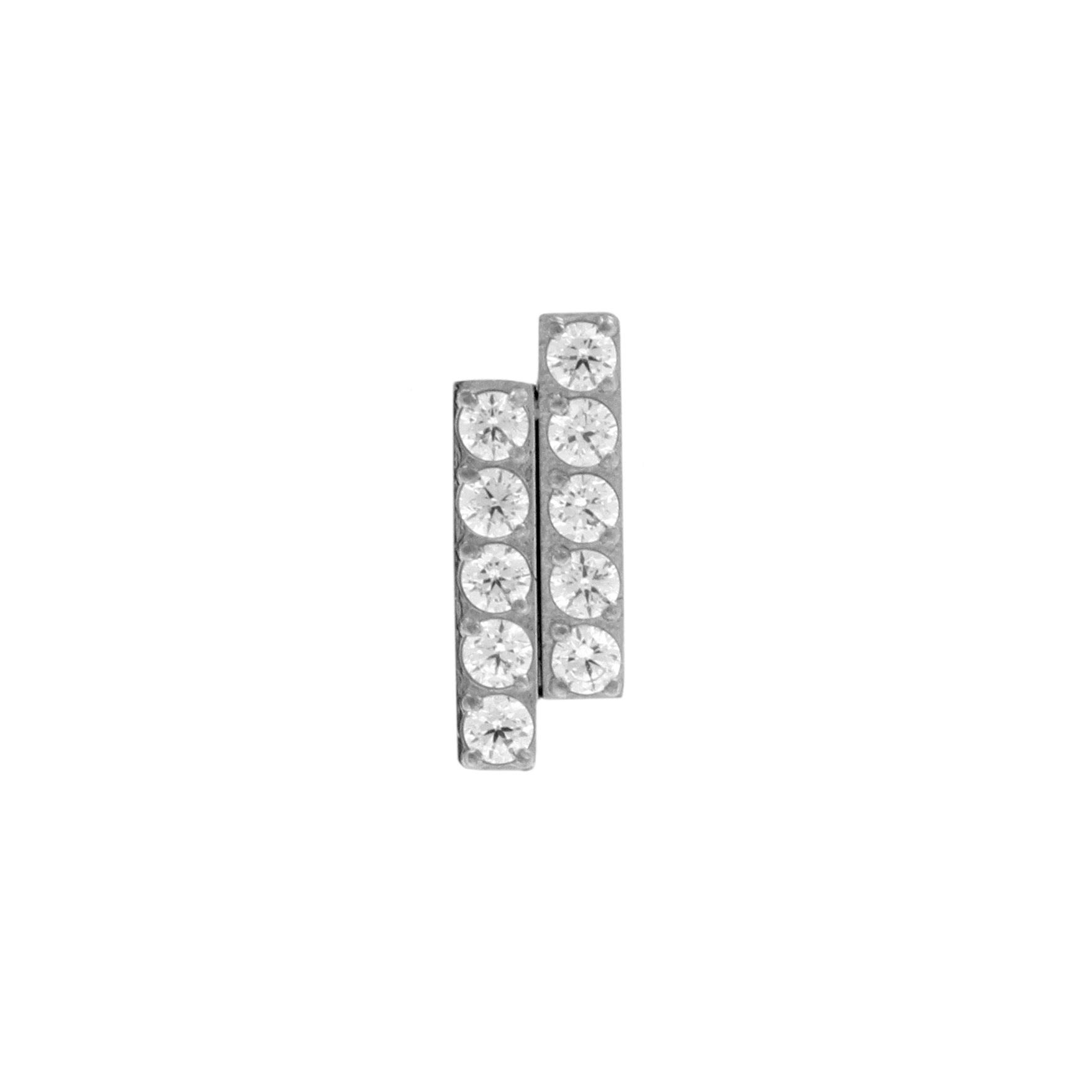 Titanium Zirkonia Bar Cluster - Zilver