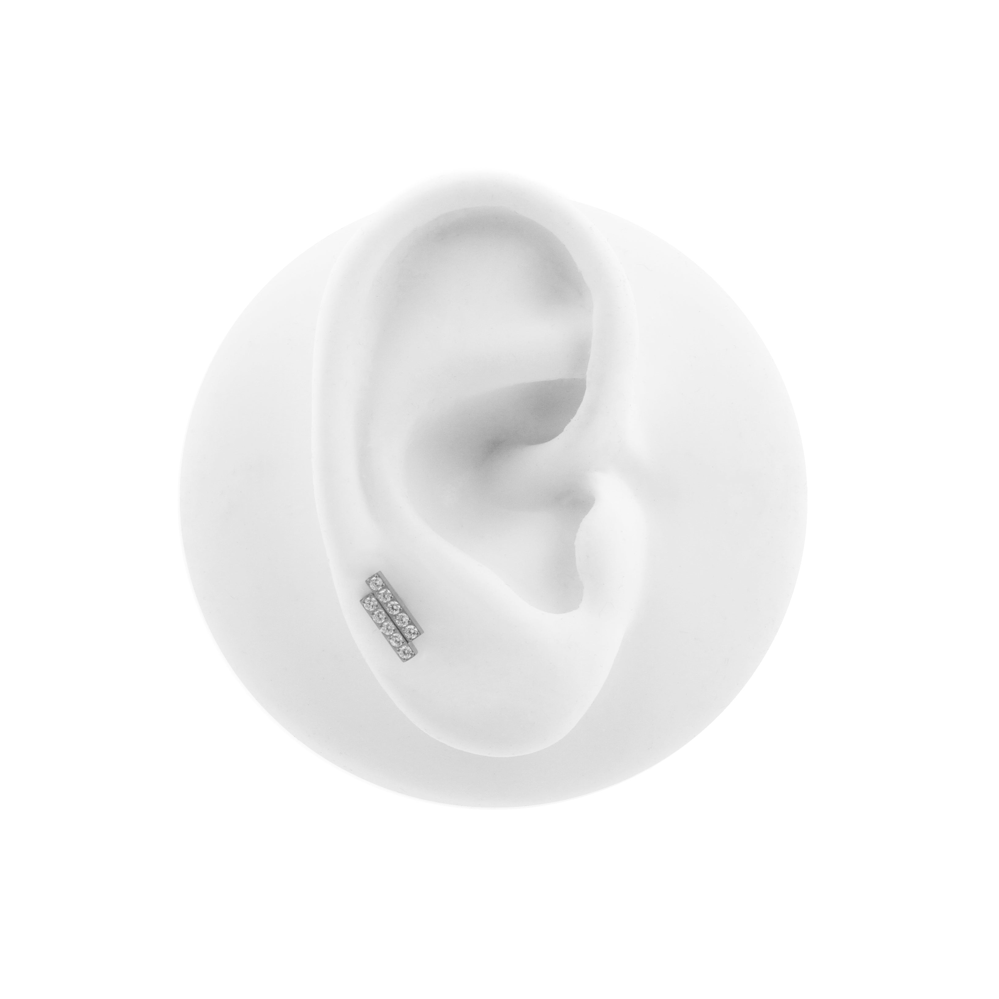 Titanium Zirkonia Bar Cluster - Zilver